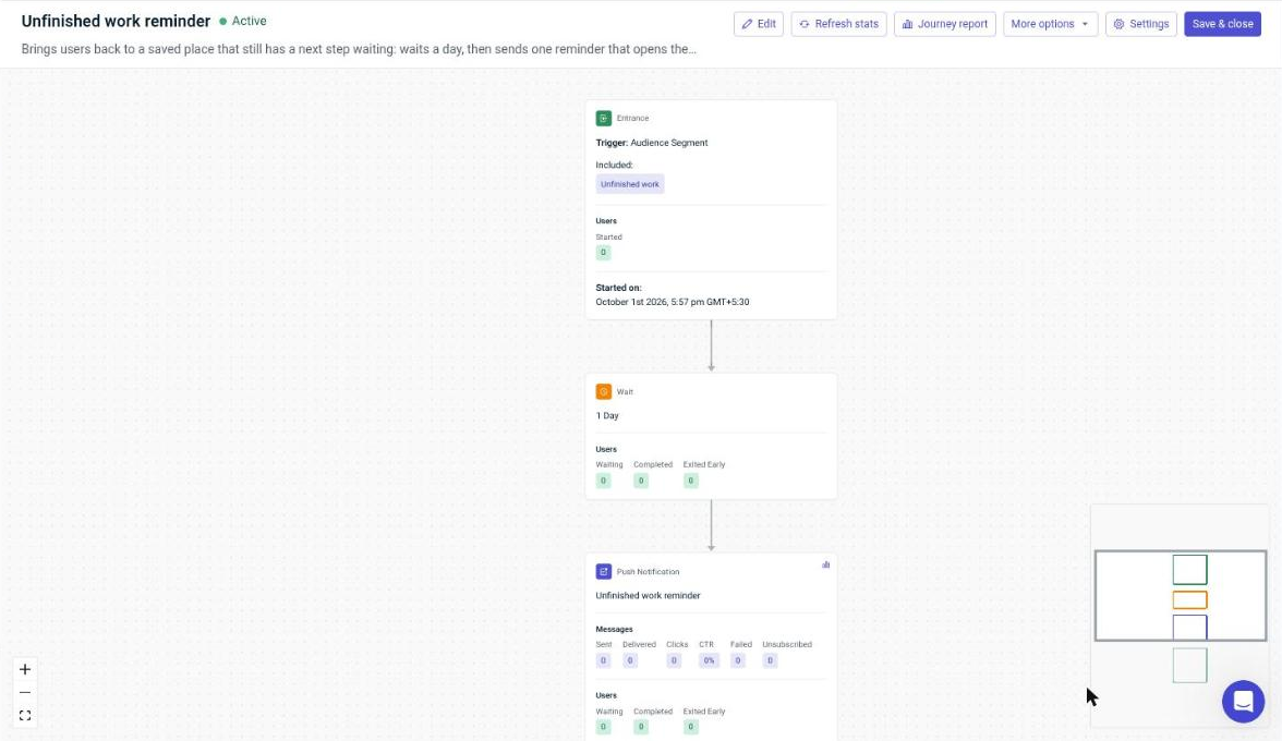 CueBack user journey